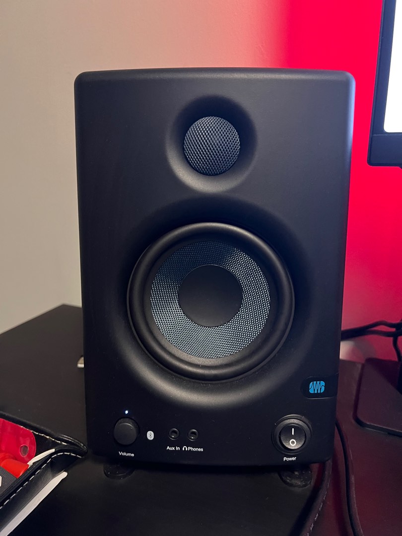 PreSonus Eris E4.5 BT 4.5" Near-Field Studio Monitors With Bluetooth - 50W Powered Pair, Wireless Streaming, RCA/TRS Inputs For Music, Gaming & Production