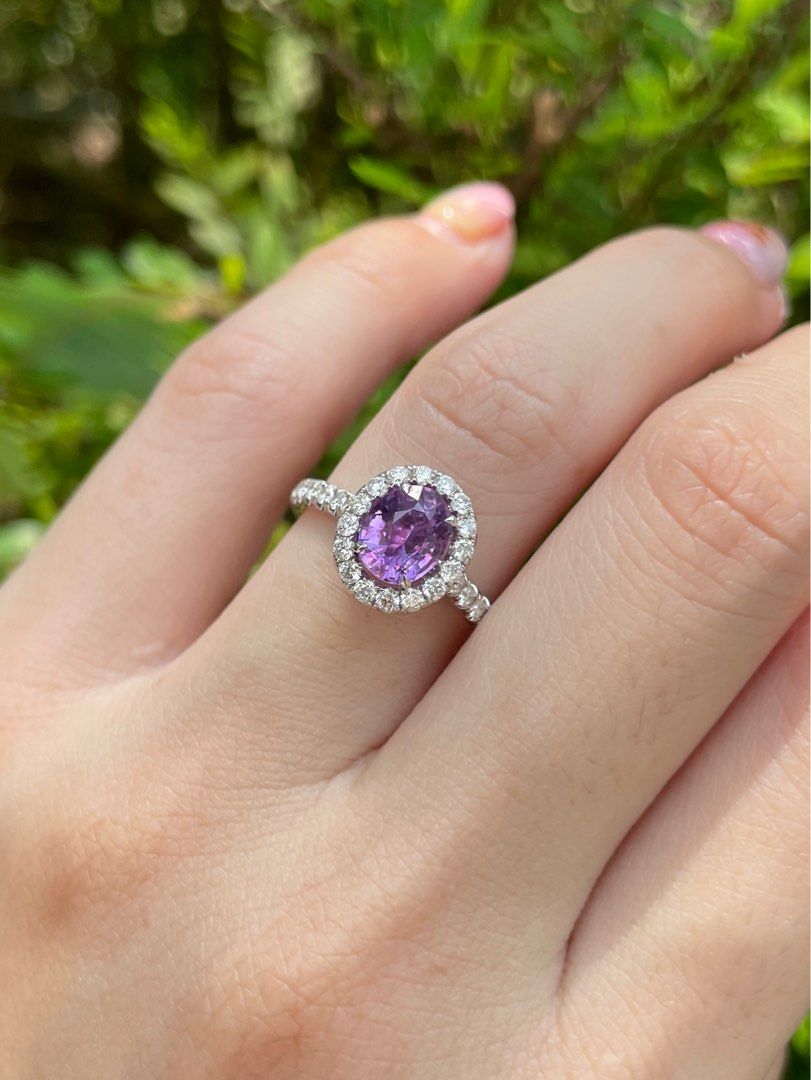 Purple sapphire ring outlet