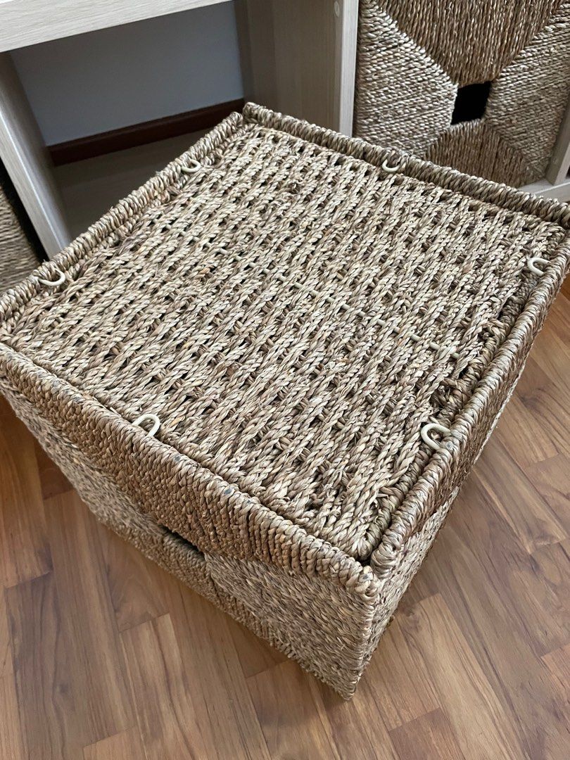 Rattan storage basket IKEA Kallax, Furniture & Home Living, Furniture, Shelves, & Racks