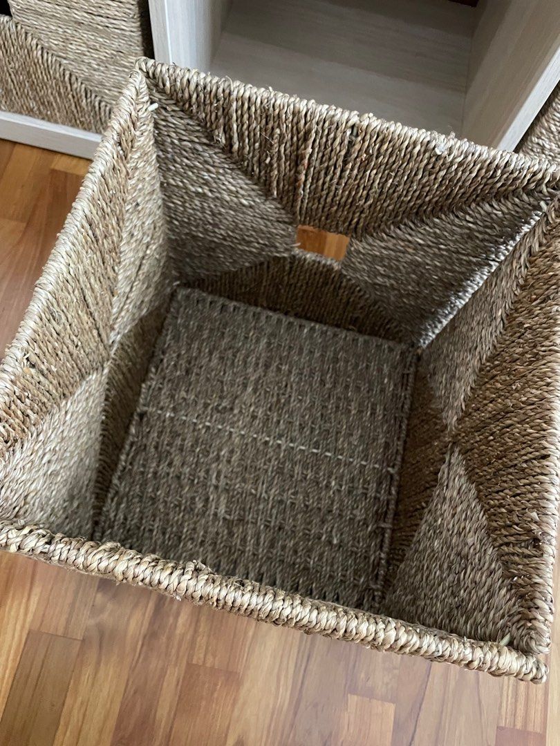 Rattan storage basket IKEA Kallax, Furniture & Home Living, Furniture, Shelves, & Racks