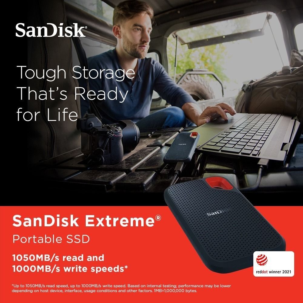  SanDisk 2TB Extreme Portable SSD - Up to 1050MB/s, USB-C, USB  3.2 Gen 2, IP65 Water and Dust Resistance, Updated Firmware - External  Solid State Drive - SDSSDE61-2T00-G25 : Electronics