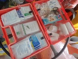 Set with container FIRST AID KIT, Health & Nutrition, Medical Supplies ...