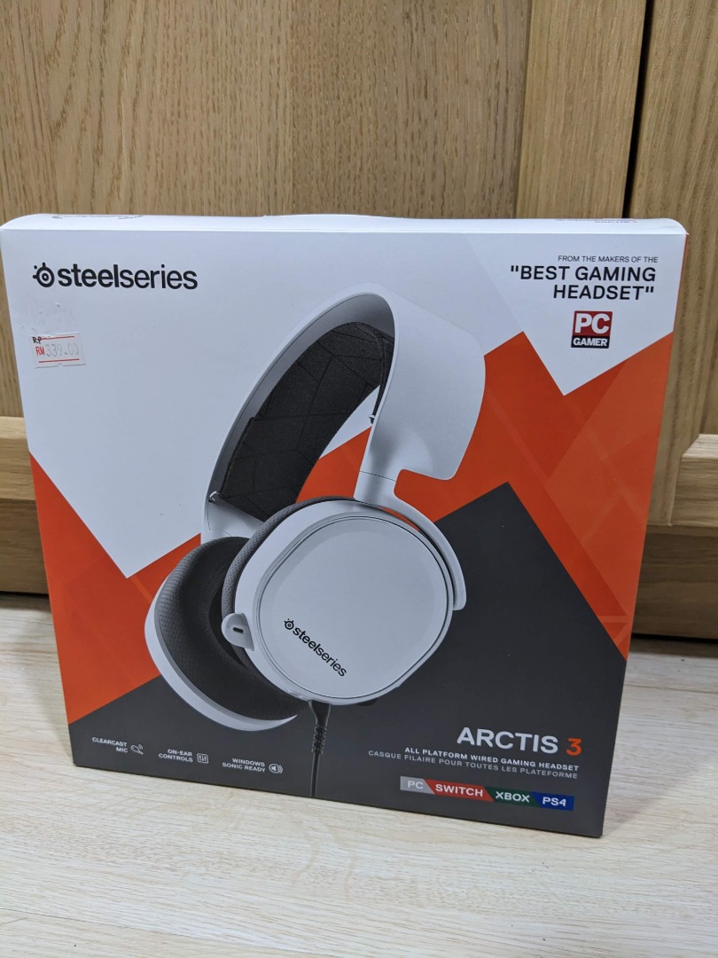 SteelSeries Arctis 3 2019 Edition Gaming Headset White Audio
