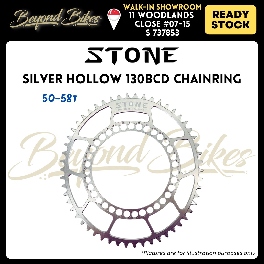 Plateau 52 Dents – 130mm BCD – Aluminium Argent – 5 Branches – Occasion état Propre