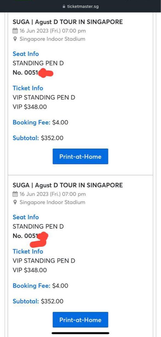 Suga tickets, Tickets & Vouchers, Event Tickets on Carousell
