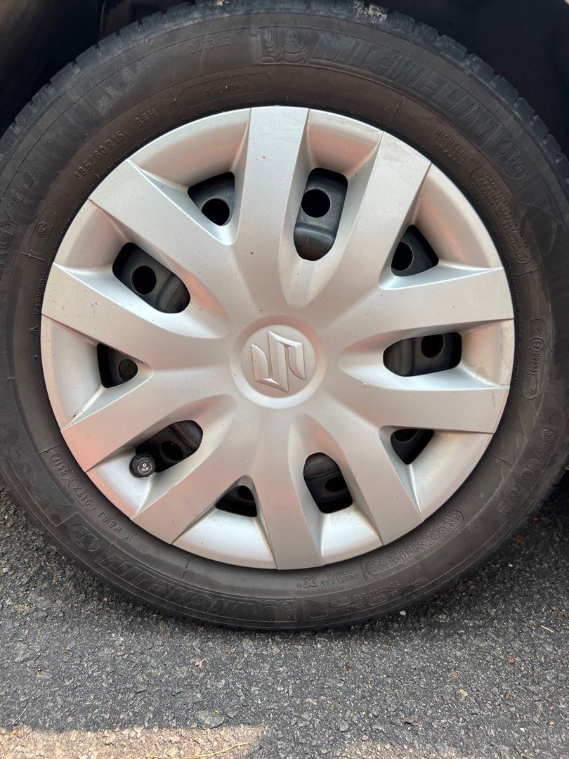 Suzuki Swift rim besi with wheelcap, Auto Accessories on Carousell