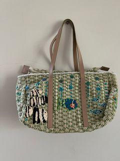 Tas Anyaman shoulder bag dg zipper