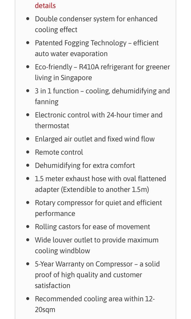 TCL PORTABLE AIR CONDITIONER 10CPA/HNG, TV & Home Appliances, Air