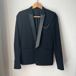 The Kooples Blazer Leather Lapel