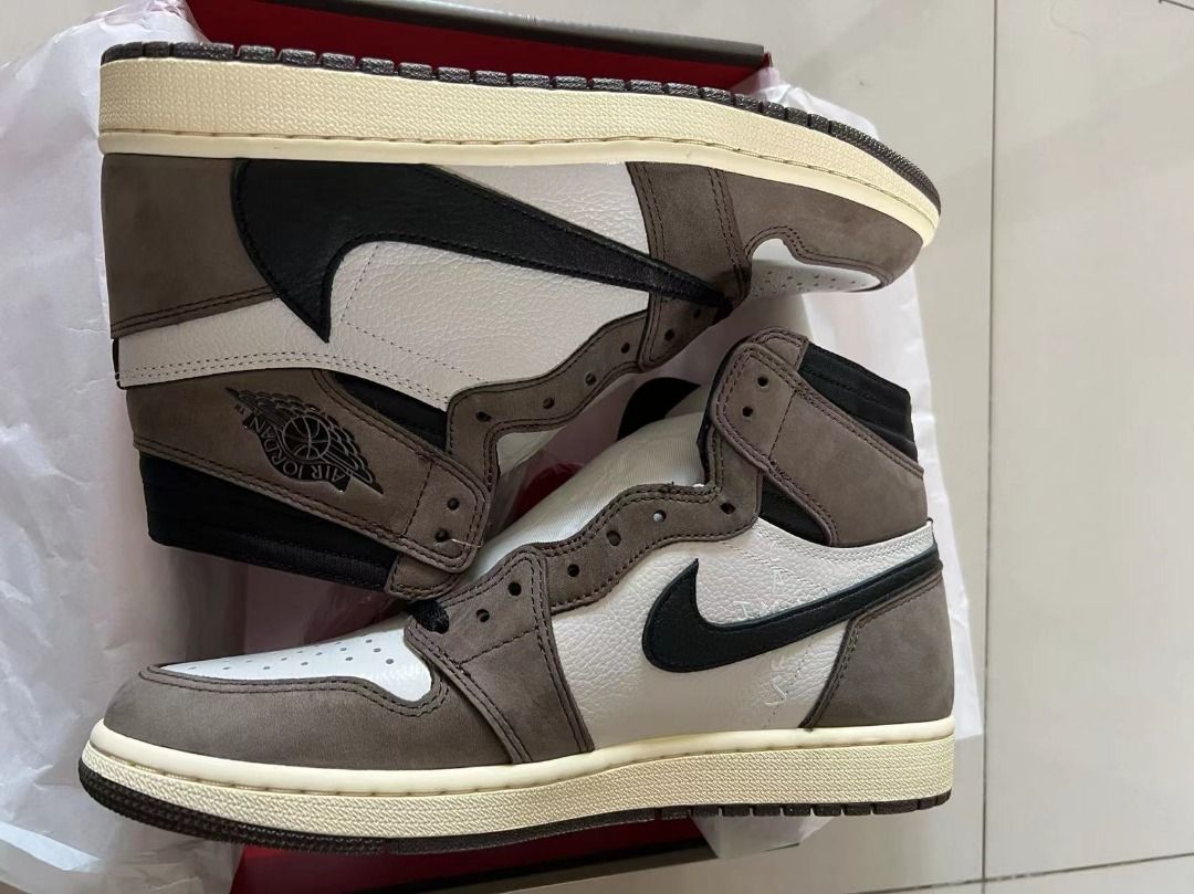 Travis Scott x Air Jordan 1 High OG TS SP 1 AJ1 CD4487 100 Carousell