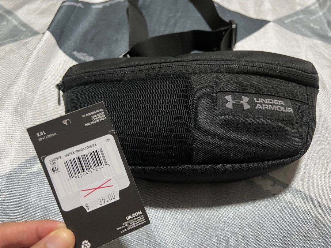 Under Armour Waist Bag (black), Men's Fashion, Bags, Sling Bags on