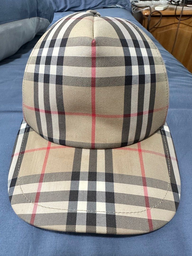 Vintage Check Burberry Cap Men s Fashion Watches Accessories Caps Hats on Carousell
