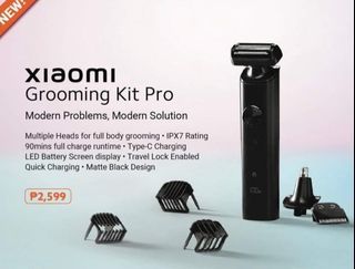 Xiaomi grooming pro hair trimmer clipper shaver razor haircut nose hair trimmer complete grooming set