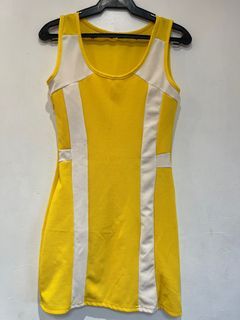 Yellow bodycon dress