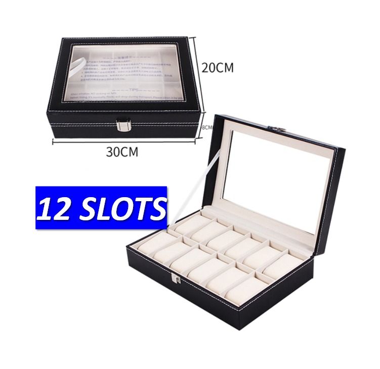 12 Slots Watch Box Watch Holder Watch Storage Box Watch Case