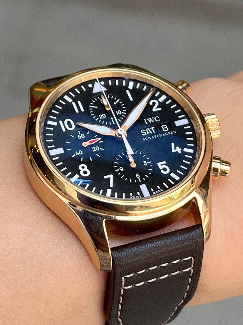 18K Rg IWC 3717 13 spitfire chronograph fullset
