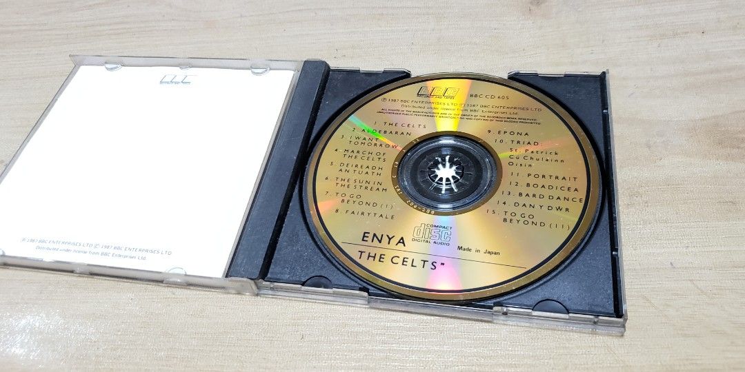 早期24K版 金碟 ENYA THE CELTS 真金 GOLD CD碟 1A2 87年出版舊