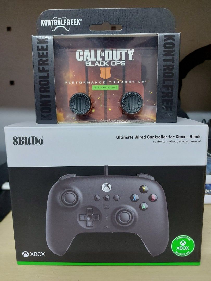 8bitdo ultimate xbox wired controller black complete with kontrol freek ...