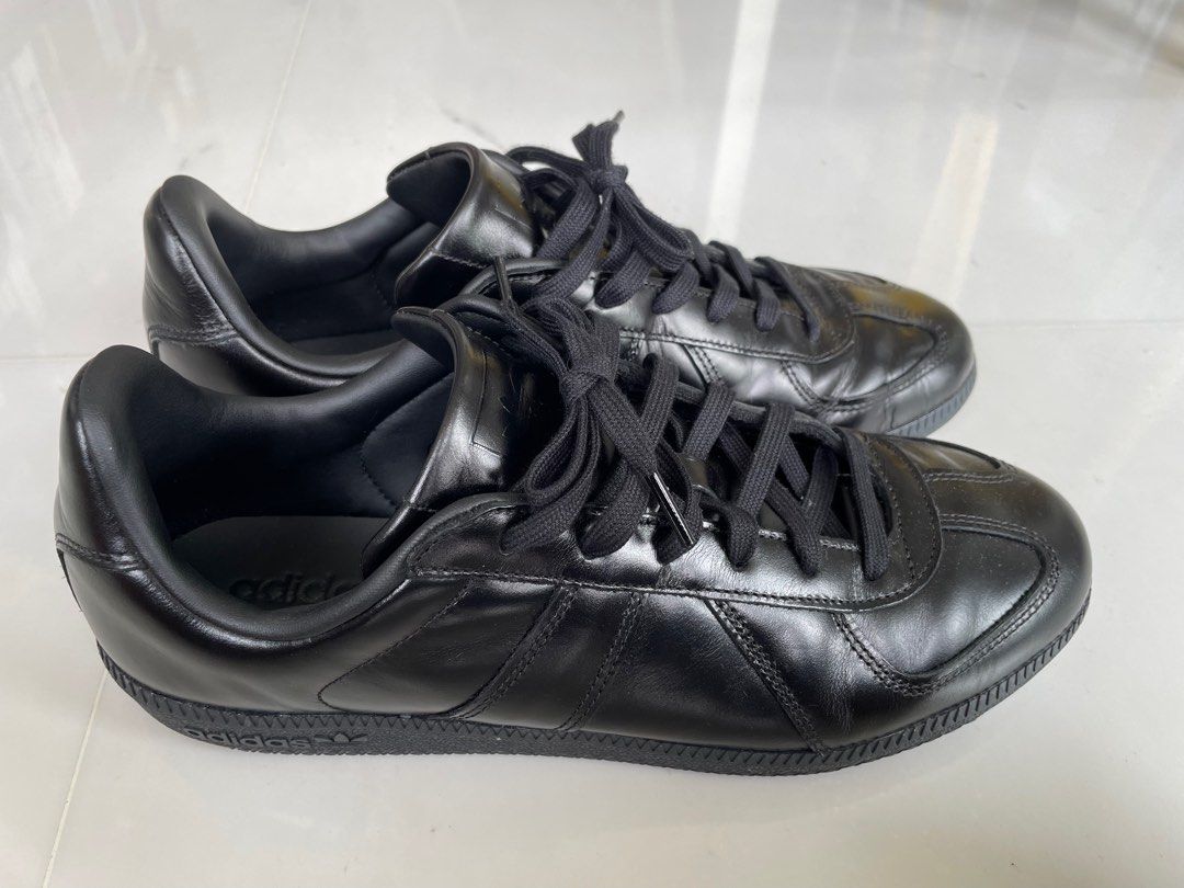 All black 2024 leather adidas shoes