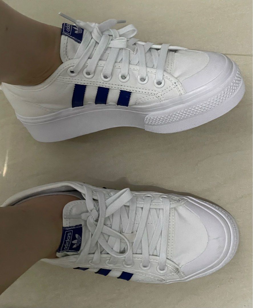 White platform cheap sneakers adidas