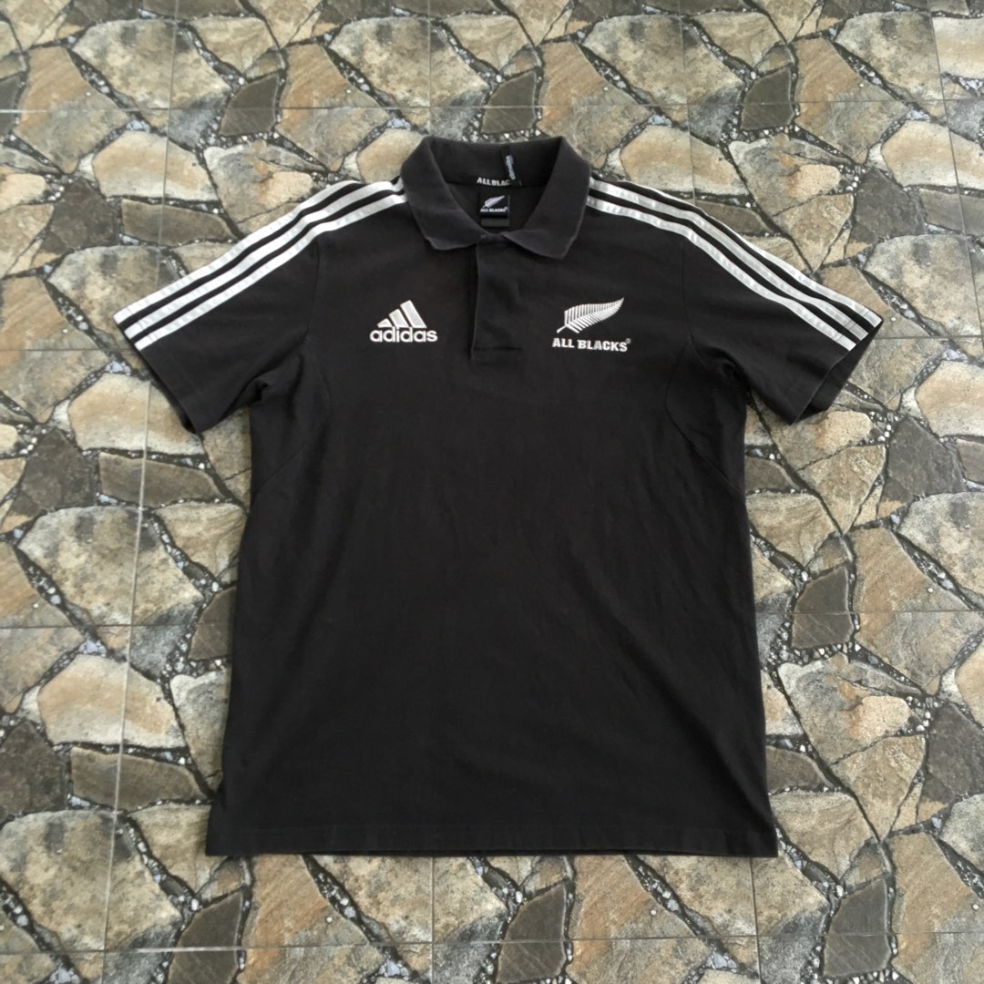 Adidas Polo Rugby Climalite All Blacks Short Sleeve New Zealand