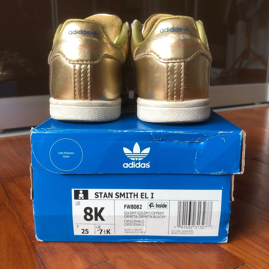 Adidas originals stan smith kids gold 2025