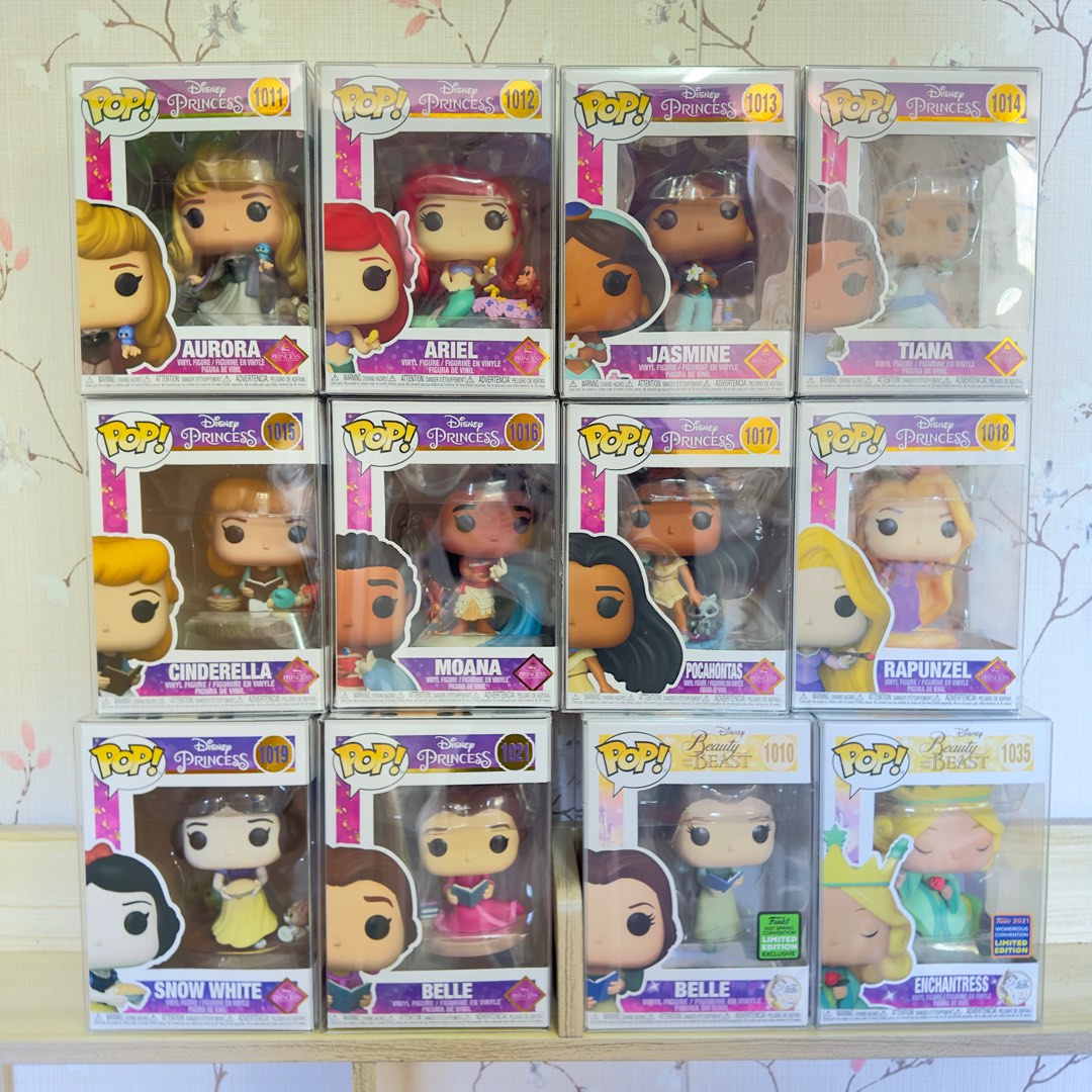 ALL IN SET OF 12 Disney Princess Funko Pop Aurora Ariel Jasmine Tiana