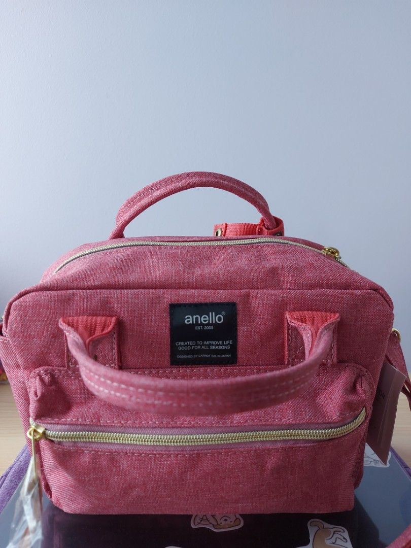 Anello 2 way mini shoulder bag Pink Women s Fashion Bags Wallets Cross body Bags on Carousell