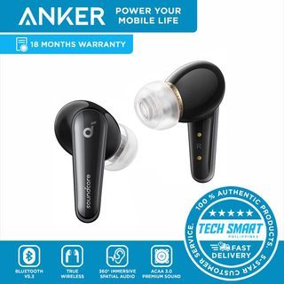 Anker Soundcore Liberty 4, Noise Cancelling Earbuds, True Wireless Earbuds with ACAA 3.0, Dual Dynamic Drivers for Hi-Res Premium Sound, Spatial Audio with Dual Modes, All-New Heart Rate Sensor
