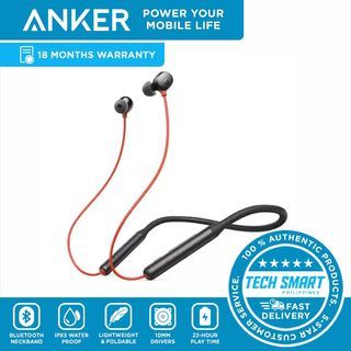 Anker Soundcore Life U2i Bluetooth Neckband with 22 H Playtime, 10 mm Drivers,Clear Calls , USB-C Fast Charging, Foldable & Lightweight Build, IPX5 Waterproof