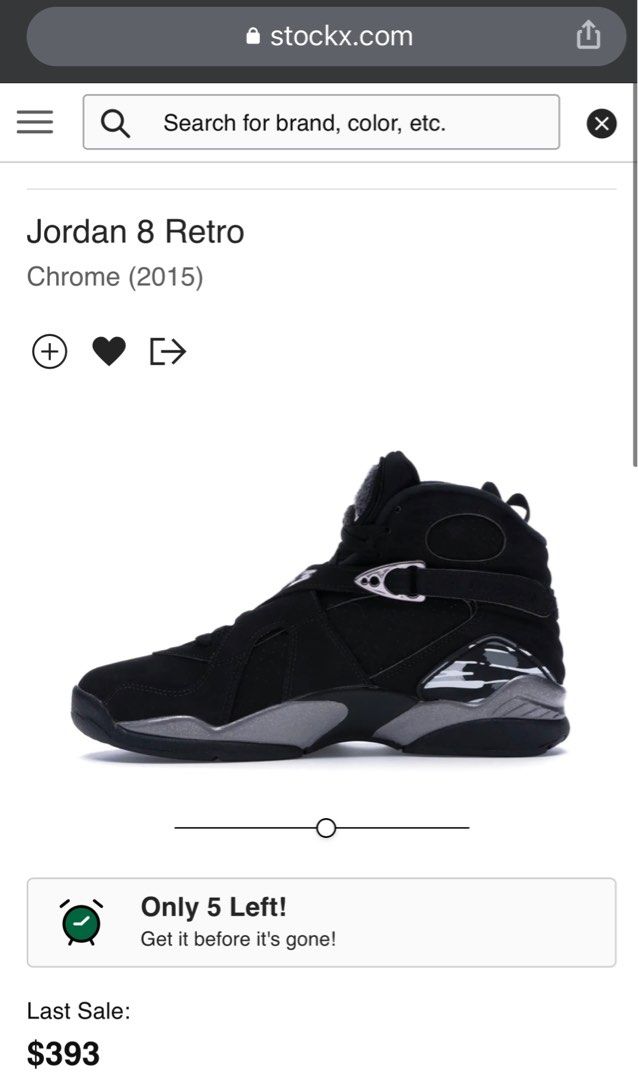 Authentic Air Jordan 8 Retro Chrome Men s Fashion Footwear