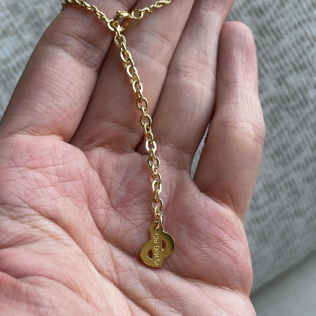 AUTHENTIC DIOR Vintage CD Rope Necklace