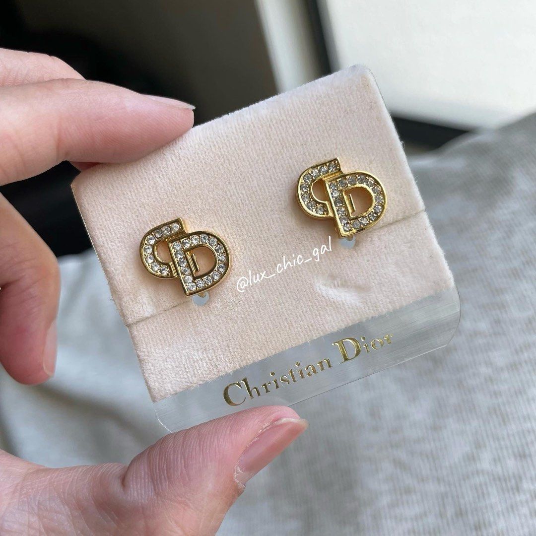 Christian dior vintage clip on earrings best sale