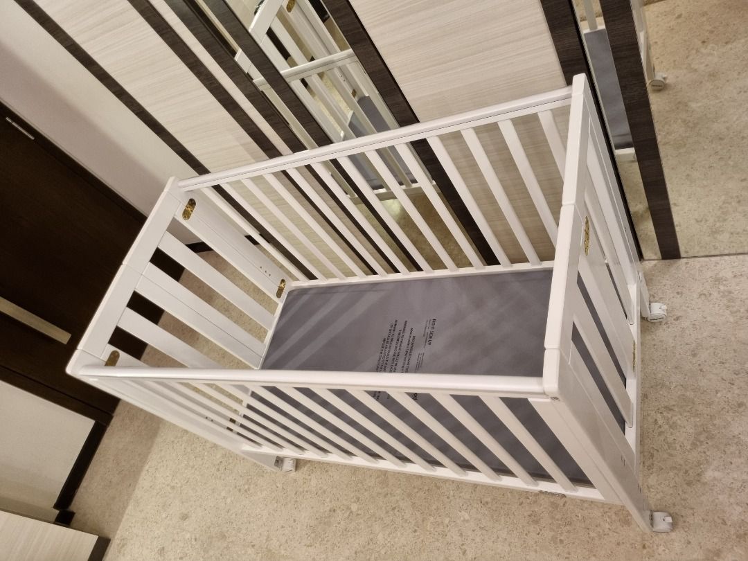 Baby Cot Foldable with Wheels, Babies & Kids, Baby Nursery & Kids ...
