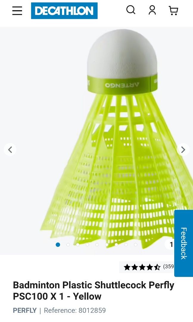 Badminton shuttlecock perfly decathlon, Sports Equipment, Other Sports Equipment and Supplies on