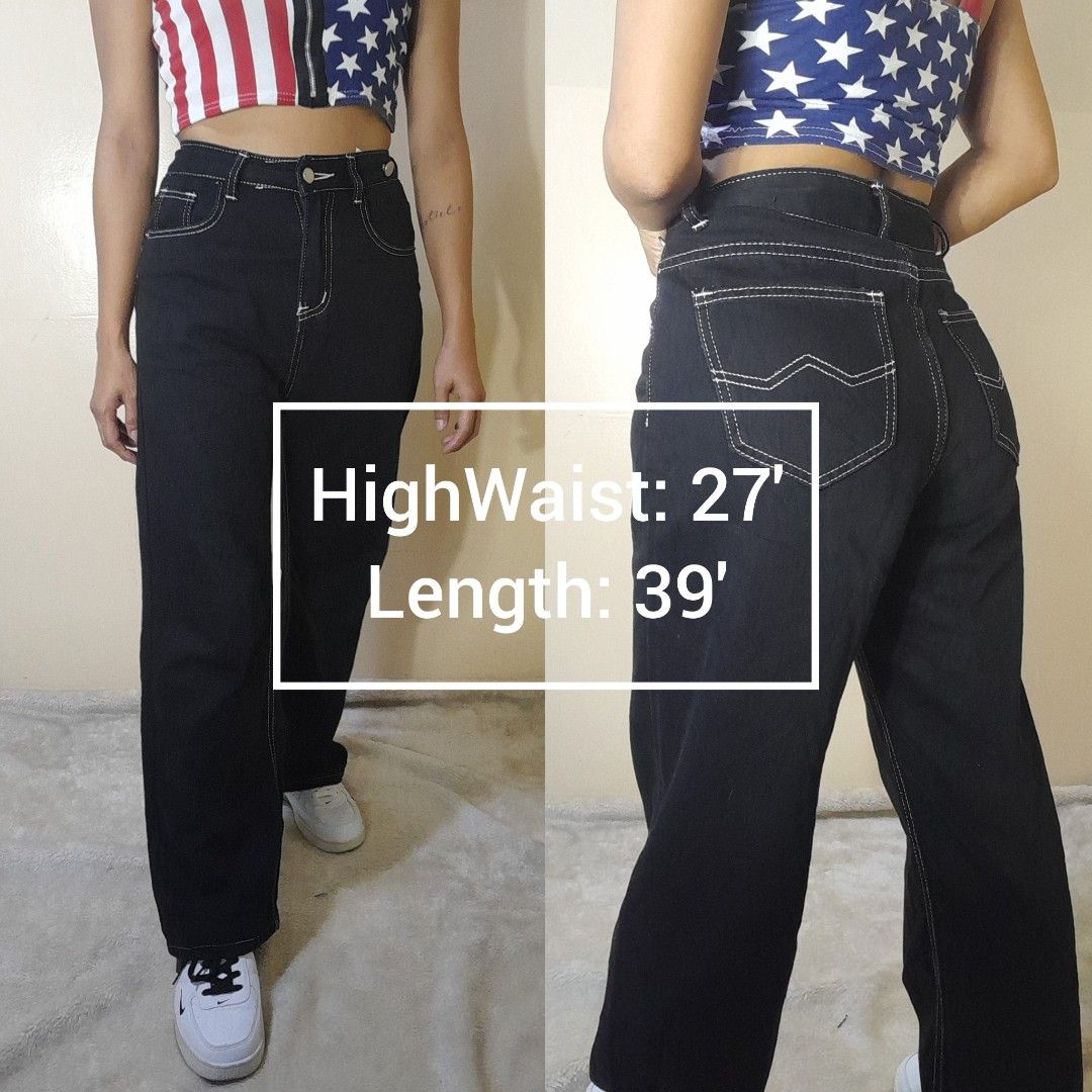 baggy black leather pants