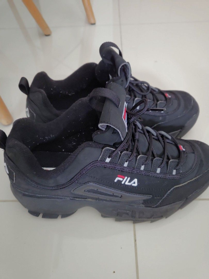 Mens black fila disruptor hot sale