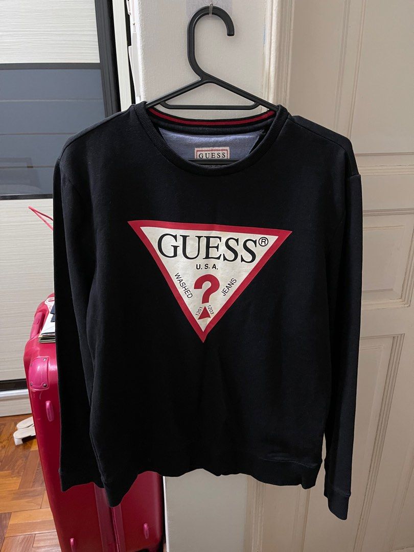 Authentic GUESS black sweatshirt sweater pullover Women s Fashion