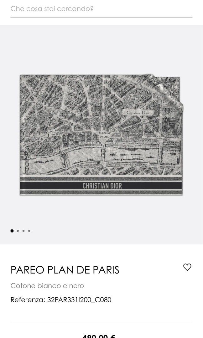 Dior Plan de Paris 90 Square Scarf