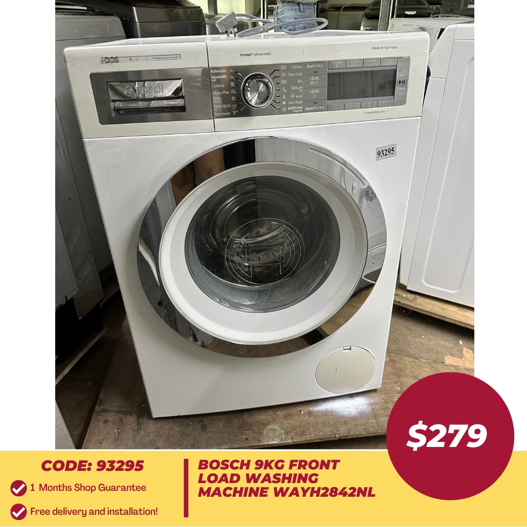 BOSCH 9KG Front Load Washing Machine WAYH2842NL (93295), TV & Home