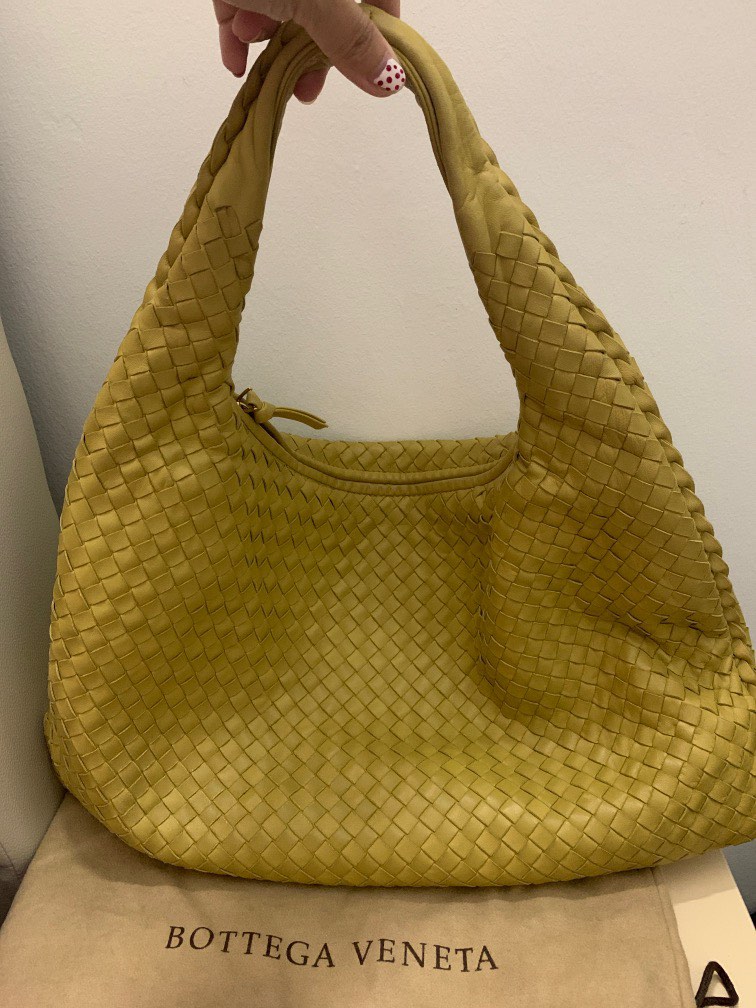 Bottega Veneta Vintage - Intrecciato Leather Shoulder Bag - Yellow -  Leather Handbag - Luxury High Quality - Avvenice
