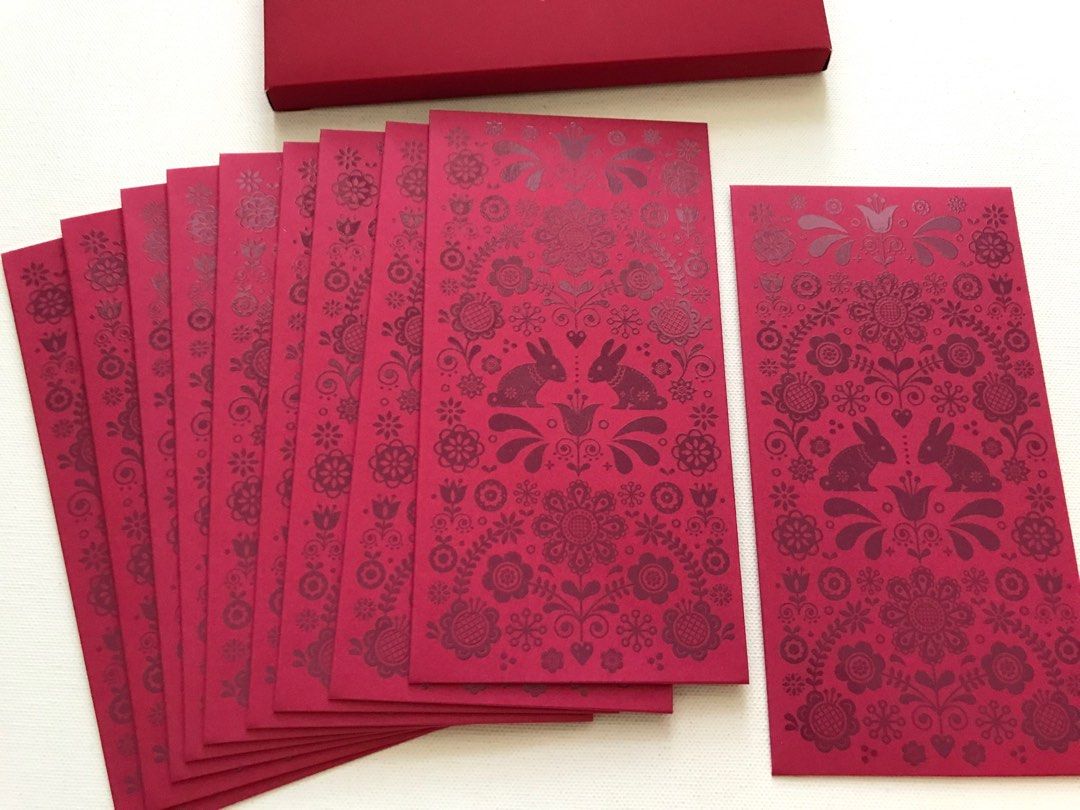 Box+10pcs 2023 Volvo Singapore automobile rabbit rubbery red packet ...