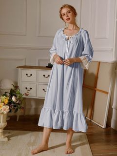 REPRICED Bridgerton inspired nightgown Frill vintage nightgown Victorian nightgown Lolita nightgown