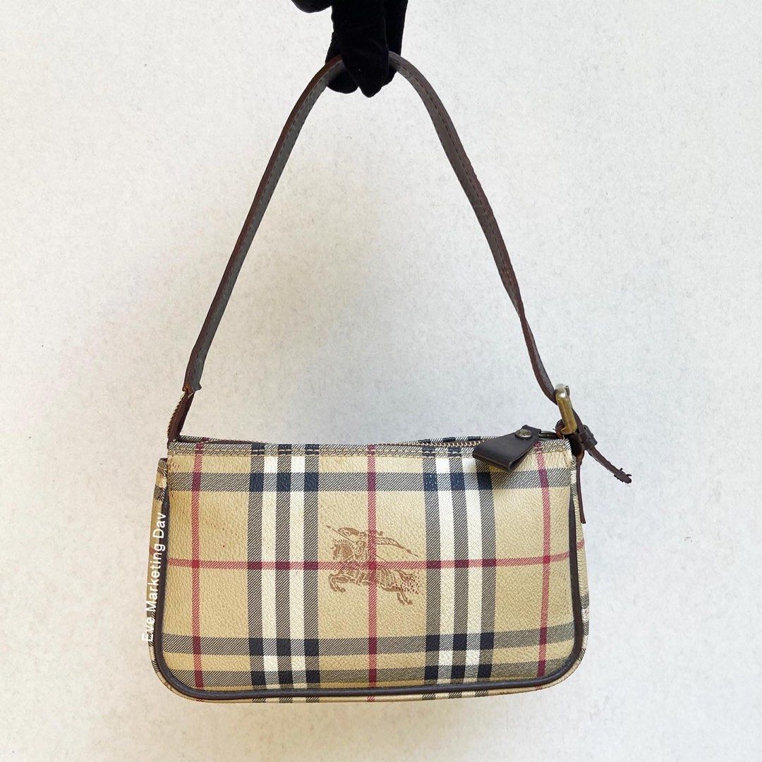 Burberry Nova Check Small Pochette Bag in PVC Leather, Luxury, Bags &  Wallets on Carousell