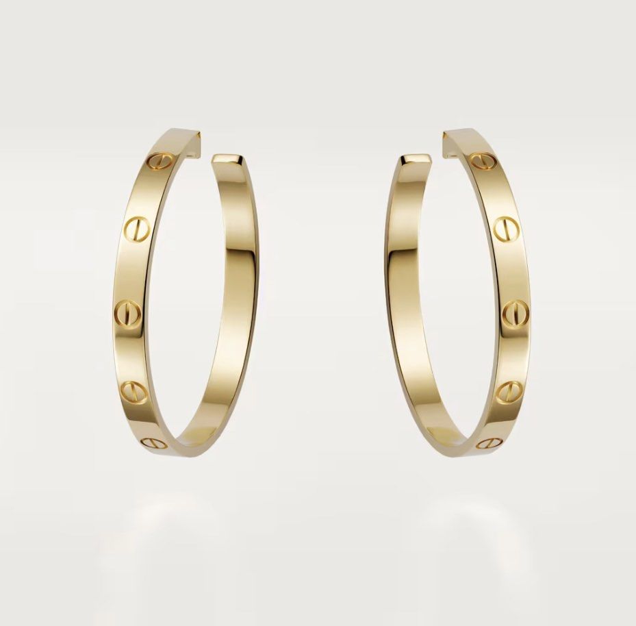 Cartier love earrings with diamonds sale