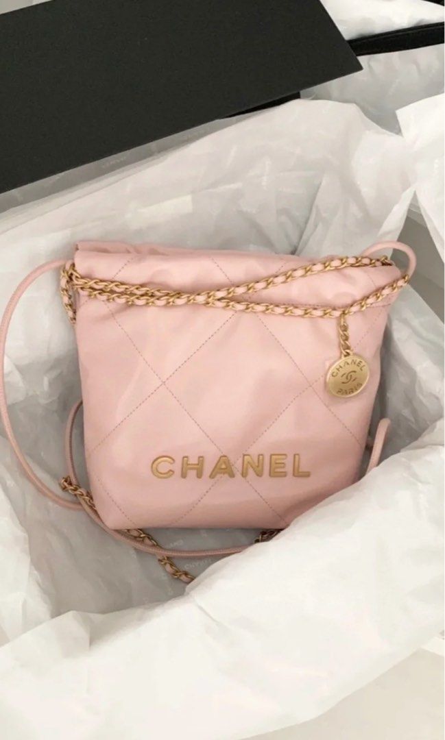 Chanel 22 Mini 23S Pink, Luxury, Bags & Wallets on Carousell