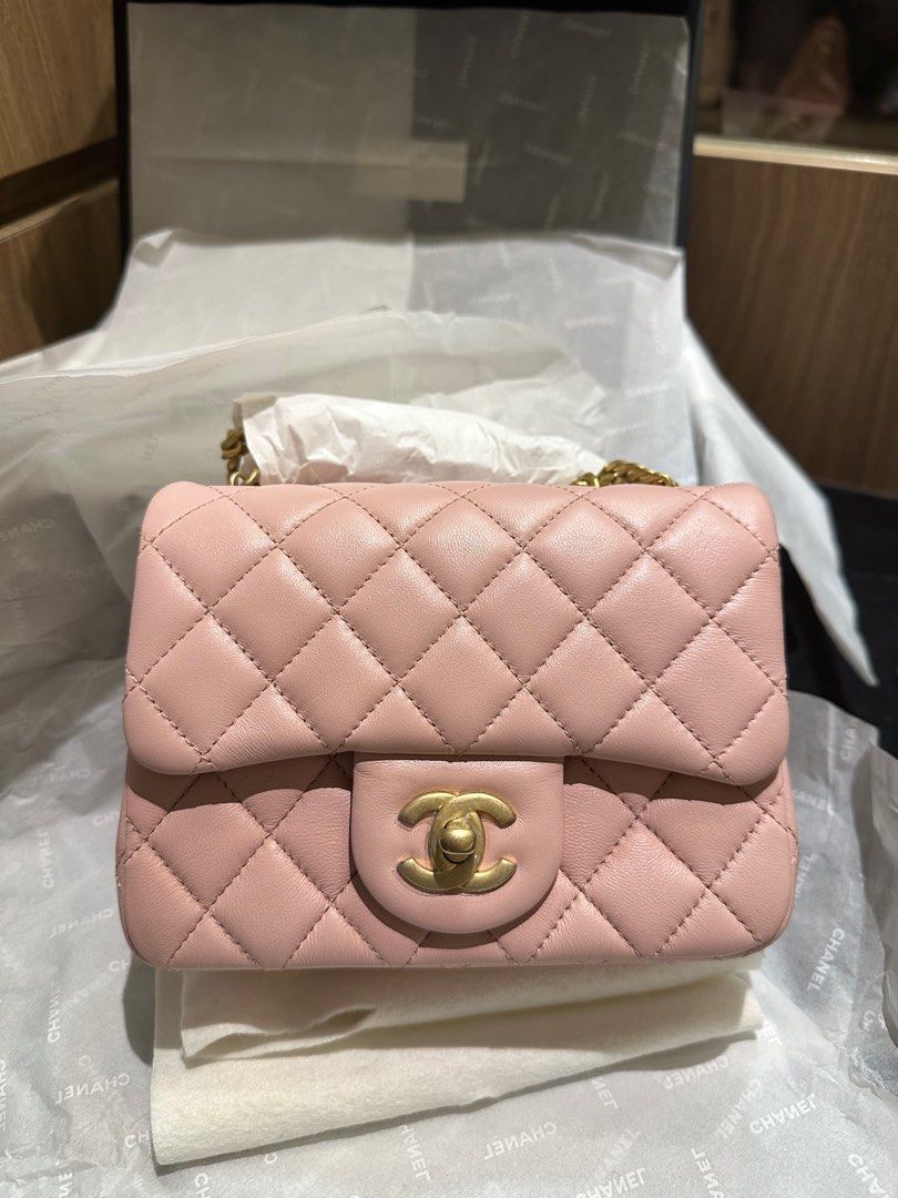 Chanel Mini Square 23S Pink Camellia Crush