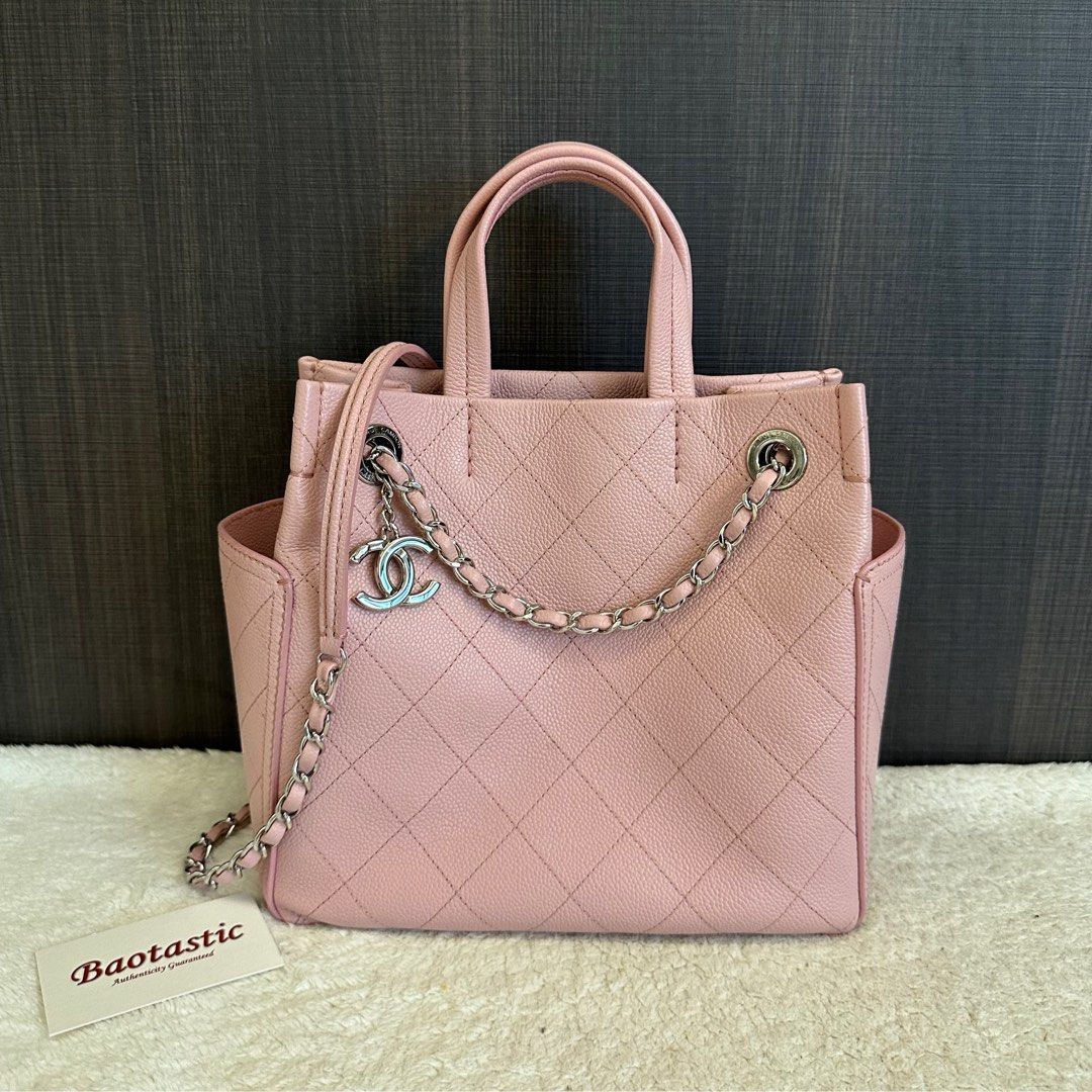 Chanel Pink Caviar Top Handle Bag with Chain, Luxury, Bags & Wallets on  Carousell