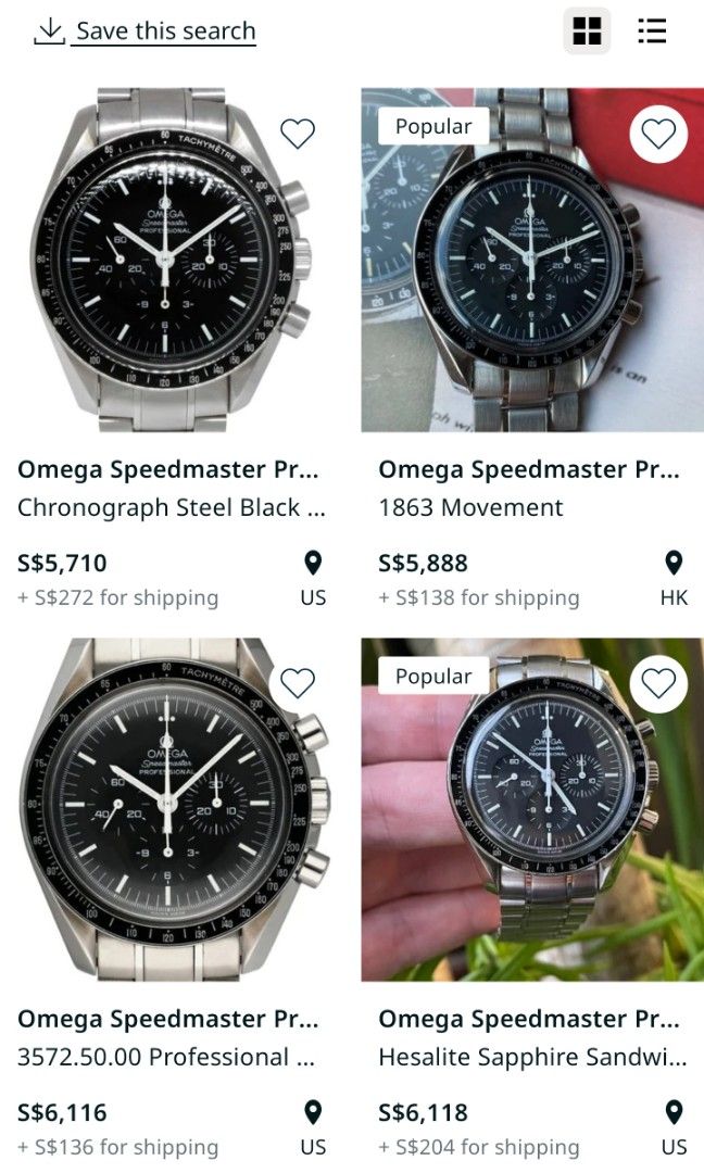 [Cheapest] Omega Speedmaster Moonwatch Hesalite Sandwich 3572.50