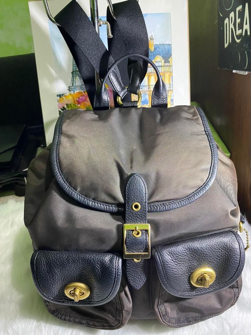 Coach nylon cargo backpack deals